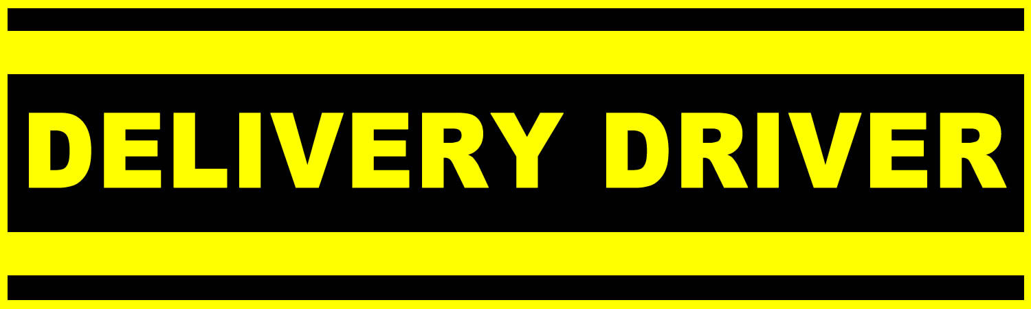 Delivery Driver Vinyl Sticker, Window Cling or Magnet in UV Laminate Coating