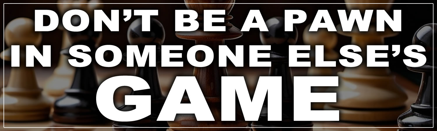 Don t Be A Pawn In Someone Else s Game Vinyl Bumper Sticker  Window Cling or Bumper Sticker Magnet in UV Laminate Coating